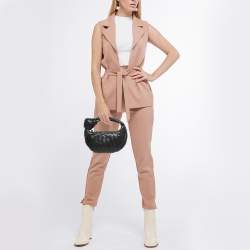 مملوكة مسبقًا Bottega Veneta Black Intrecciato Leather Mini Jodie Hobo