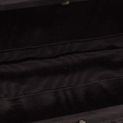 Pre Owned Bottega Veneta Black Intrecciato Fabric Knot Long Clutch