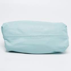 Pre Owned Bottega Veneta Sky Blue Leather Chain Pouch Shoulder Bag