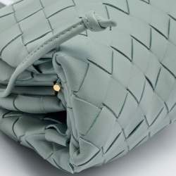 Pre Owned Bottega Veneta Mint Green Leather Mini The Pouch Bag