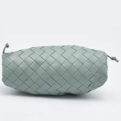 Pre Owned Bottega Veneta Mint Green Leather Mini The Pouch Bag