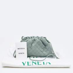 Pre Owned Bottega Veneta Mint Green Leather Mini The Pouch Bag