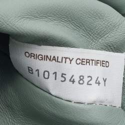 Pre Owned Bottega Veneta Mint Green Leather Mini The Pouch Bag