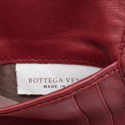 مملوكة مسبقًا Bottega Veneta Reddish Brown Intrecciato Leather French Compact Wallet