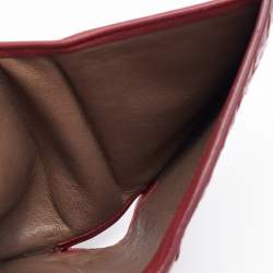 مملوكة مسبقًا Bottega Veneta Reddish Brown Intrecciato Leather French Compact Wallet