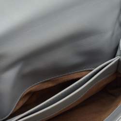 Pre Owned Bottega Veneta Grey Intrecciato Leather Baby Olimpia Shoulder Bag