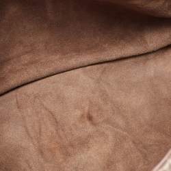 Pre Owned Bottega Veneta Beige/Black Watersnake Leather Olimpia Shoulder Bag