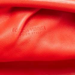 Pre Owned Bottega Veneta Red Intrecciato Leather Mini The Pouch Bag