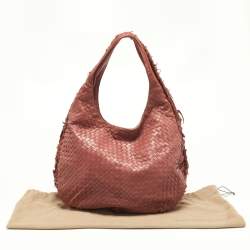 مملوكة مسبقًا Bottega Veneta Peach Intrecciato Leather Hobo