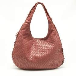 مملوكة مسبقًا Bottega Veneta Peach Intrecciato Leather Hobo
