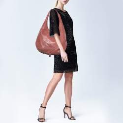 مملوكة مسبقًا Bottega Veneta Peach Intrecciato Leather Hobo