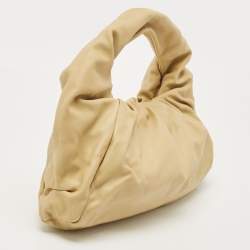 Pre Owned Bottega Veneta Beige Leather The Shoulder Pouch Hobo Bag