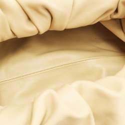 Pre Owned Bottega Veneta Beige Leather The Shoulder Pouch Hobo Bag