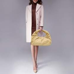 Pre Owned Bottega Veneta Beige Leather The Shoulder Pouch Hobo Bag