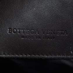 Pre Owned Bottega Veneta Brown Intrecciato Leather Messenger Bag