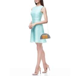 مملوكة مسبقًا Bottega Veneta Silver/Gold Metal Chain Clutch