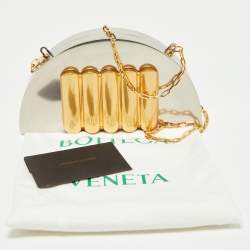 مملوكة مسبقًا Bottega Veneta Silver/Gold Metal Chain Clutch