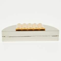 مملوكة مسبقًا Bottega Veneta Silver/Gold Metal Chain Clutch