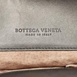 Pre Owned Bottega Veneta Black Intrecciato Leather Medium Olimpia Flap Shoulder Bag