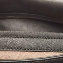 Pre Owned Bottega Veneta Black Intrecciato Leather Medium Olimpia Flap Shoulder Bag