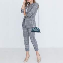 Pre Owned حقيبة بوتيغا فينيتا بوش جلد أحمر داكن صغيرة