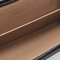 Pre Owned Bottega Veneta Black Intrecciato Leather Flap Continental Wallet