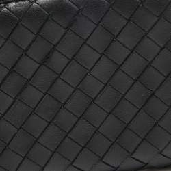 Pre Owned Bottega Veneta Black Intrecciato Leather Coin Purse