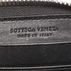 Pre Owned Bottega Veneta Black Intrecciato Leather Coin Purse