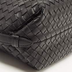 Pre Owned حقيبة بوتيغا فينيتا أوساكا جلد أنترشياتو أسود صغيرة