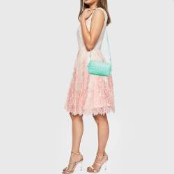 مملوكة مسبقًا Bottega Veneta Light Green Intrecciato Leather Mini Loop Camera Crossbody Bag