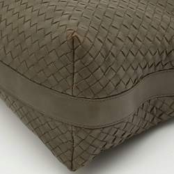 Pre Owned Bottega Veneta Grey Intrecciato Leather Hobo