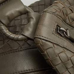 Pre Owned Bottega Veneta Grey Intrecciato Leather Hobo