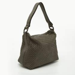 Pre Owned Bottega Veneta Grey Intrecciato Leather Hobo