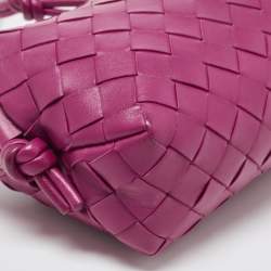 Pre Owned حقي بة كروس بوتيغا فينيتا ميني لوب كاميرا جلد إنترشياتو عنابي