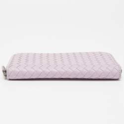 Pre Owned محفظة بوتيغا فينيتا جلد انترشياتو بني ثنائي اللون بسحاب دائري