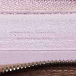 Pre Owned محفظة بوتيغا فينيتا جلد انترشياتو بني ثنائي اللون بسحاب دائري