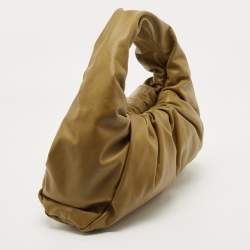 Pre Owned Bottega Veneta Olive Brown Leather The Shoulder Pouch Hobo 