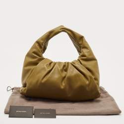 Pre Owned Bottega Veneta Olive Brown Leather The Shoulder Pouch Hobo 