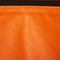 Pre Owned Bottega Veneta Black Intrecciato Leather Zip Wristlet Pouch