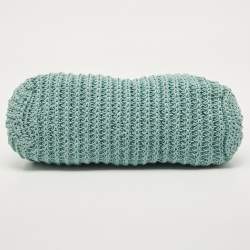 Pre Owned Bottega Veneta Light Green Woven Leather Medium Point Shoulder Bag