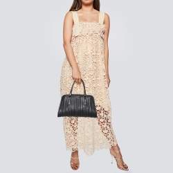 Pre Owned Bottega Veneta Black Intrecciato Leather Satchel