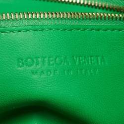 Pre Owned Bottega Veneta Green Leather Cassette Fringe Shoulder Bag