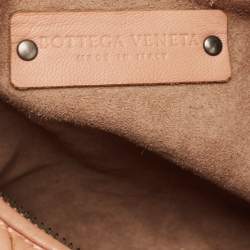 Pre Owned Bottega Veneta Old Rose Intrecciato Leather Nodini Crossbody Bag