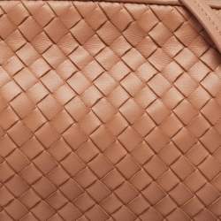 Pre Owned Bottega Veneta Old Rose Intrecciato Leather Nodini Crossbody Bag