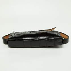 Pre Owned Bottega Veneta Black Intrecciato Leather Cassette Belt Bag