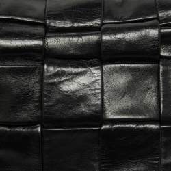 Pre Owned Bottega Veneta Black Intrecciato Leather Cassette Belt Bag