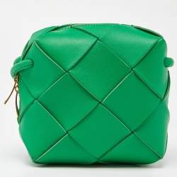 Bottega Veneta Green Intrecciato Leather Mini Loop Camera Bag