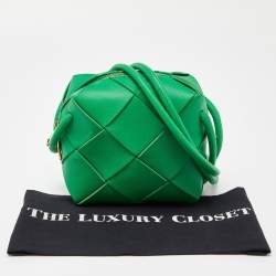 Bottega Veneta Green Intrecciato Leather Mini Loop Camera Bag