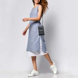 Pre Owned Bottega Veneta Black Intrecciato Leather Carryall Crossbody Bag