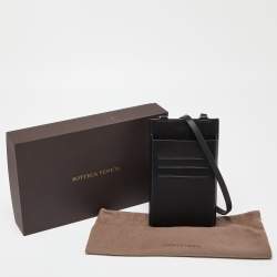 Pre Owned Bottega Veneta Black Intrecciato Leather Carryall Crossbody Bag